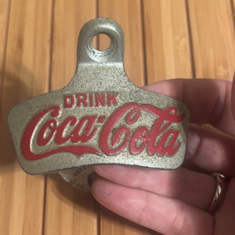VINTAGE COCA COLA WALL MOUNT BOTTLE OPENER CAST IRON STARR X BROWN CO